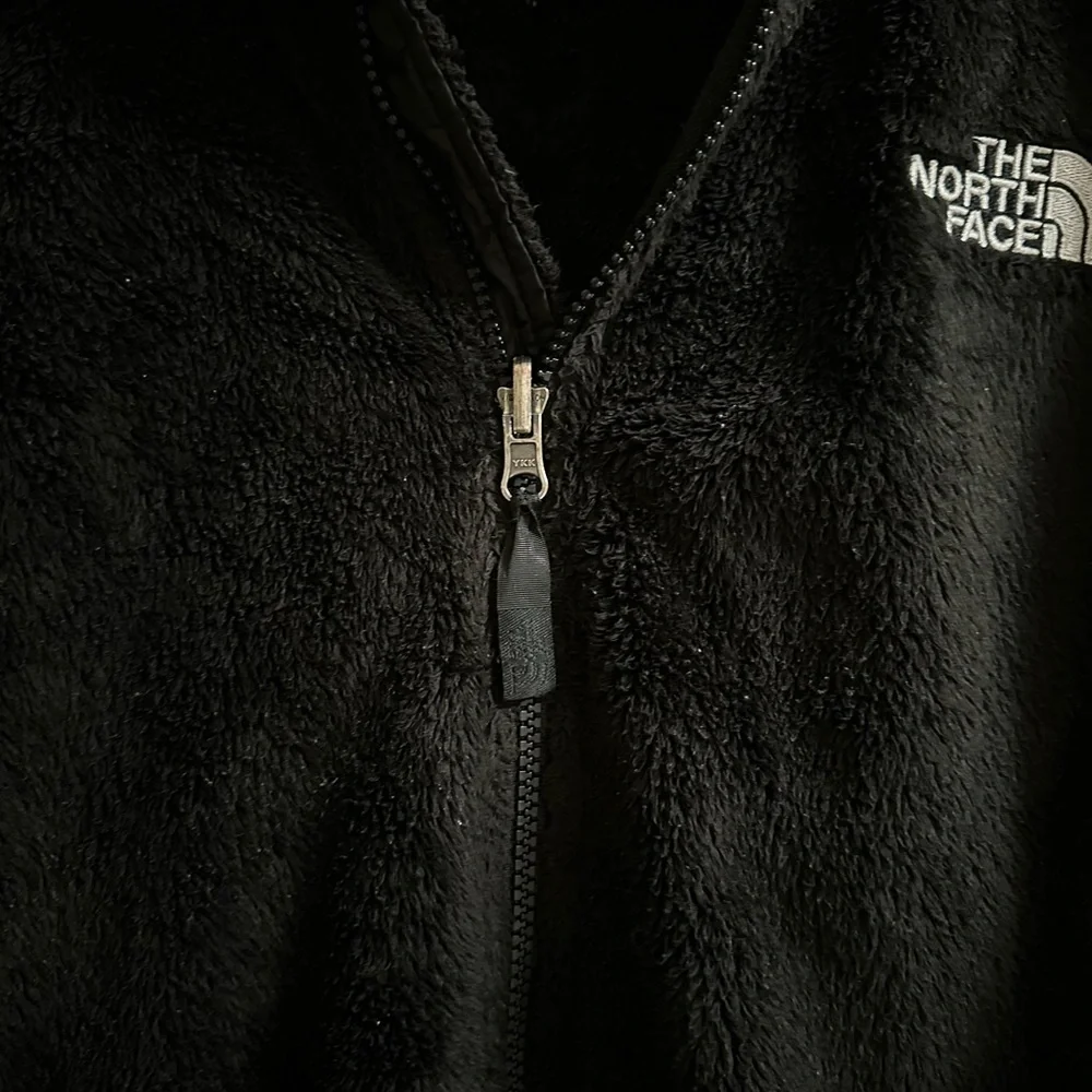 The North Face Black Osito Fuzzy Sherpa Full Zip Up Jacket Mocked Pockets XL - Picture 6 of 11